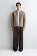 Кардиган чоловічий COS oversized felted-scuba zip-up cardigan 1300678001 XL Бежевий - изображение 2