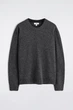 Джемпер чоловічий COS contrast tipped merino wool jumper 1293211001 S Сірий - изображение 5
