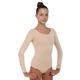 Купальник бежевый с длинным рукавом из хлопка Alema Sport 11-35 для танцев и гимнастики рост 140см - изображение 2