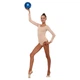 Купальник бежевый с длинным рукавом из хлопка Alema Sport 11-35 для танцев и гимнастики рост 140см - изображение 8