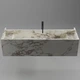 Умывальник подвесной Luxestone Stonesink 1440x500 прямоугольный, белый матовый (Stonesink_model_1_1) - изображение 3