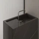 Умывальник напольный Luxestone Stonesink 700x370 прямоугольный, черный (Stonesink_model_2_1) - изображение 1
