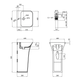 Раковина напольная Qtap Crow 825х425 прямоугольная, белая (QT0511G315WN47321) - изображение 2