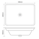 Умывальник врезной Mixxus Premium Style-1601 590х420 прямоугольный, белый (MP6570) - изображение 2