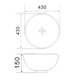 Умывальник накладной Mixxus Premium Ellipse-0205 430х430 круглый, белый (MP6530) - изображение 3