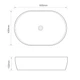 Умывальник накладной Mixxus Premium Ellipse-0105 Marble Black 600х400 овальный, черный (MP6565) - изображение 3