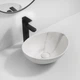 Умывальник накладной Mixxus Premium Ellipse-0108 Marble 400х330 овальный, белый матовый (MP6526) - изображение 2