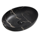 Умывальник накладной Mixxus Premium Ellipse-0102 Marble 515х400 овальный, черный матовый (MP6552) - изображение 1