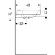Умывальник накладной Geberit Smyle 1200x480 прямоугольный, белый глянцевый (500.223.01.1) - изображение 5