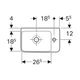 Умывальник подвесной Geberit Selnova Compact 400x250 прямоугольный, белый глянцевый (501.517.00.7) - изображение 3