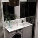Раковина врезная Amidicon Rodeo 120L 1200х480 из литого камня, белая глянцевая - изображение 8