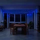 Светодиодная уличная гирлянда 50 м 500 LED Синяя черный провод с пультом и солнечной панелью IP65 8 режимов работы - изображение 5