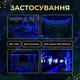 Светодиодная уличная гирлянда 50 м 500 LED Синяя черный провод с пультом и солнечной панелью IP65 8 режимов работы - изображение 10