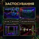 Светодиодная уличная гирлянда 50 м 500 LED Мультиколор черный провод с пультом и солнечной панелью IP65 8 режимов работы - изображение 9