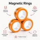 Антистрес іграшка Магнітні кільця Magnetic Rings, спінер для рук, Помаранчевий (Fidget Rings) - зображення 4