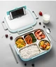 Ланч-бокс MAXCOOK 304 з нержавіючої сталі, надзвичайно великий та глибокий студентський ланч-бокс на п'ять відділень об'ємом 2 л з посудом, мискою для супу, ізольованою сумкою MCFT8772 - зображення 2