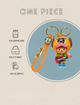 Брелок Ван пис One Piece Тони Тони Tony Tony детский брелок на рюкзак, ключи желтый 6 см - изображение 2