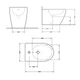 Биде напольное Qtap Robin 560x355x410 White QT13441381W - изображение 3