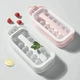 Силиконовая форма для льда ICE CUBE TRAY на 17 шариков, Розовый / Складная бутылка – ледница / Форма для льда - изображение 2