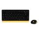 Комплект клавиатура+мышка A4Tech FG1110 (Bumblebee) Fstyler, беспроводной, черно-желтый цвет - изображение 1