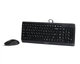 Комплект клавиатура+мышка A4Tech F1512 (Black) Fstyler, проводной, USB, черный цвет - изображение 2