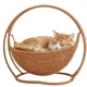 Лежанка-корзина для котов RIAS из искусственного ротанга 50x56 см Brown (3_08522) - изображение 2