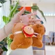 Брелок для ключей Капибара с чизбургером подвеска на сумку рюкзак зеркало автомобиля ключи плюшевая мягкая игрушка Коричневая 99_24_0_17S - изображение 13