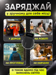 Повербанк FOYU FO-9022 30000 мАг Power Bank зарядний пристрій зовнішній акумулятор 10,5 Вт для телефона смартфона iPhone планшета з 4 вбудованими кабелями USB Type-C Micro-USB Lightning USB-A 2 USB портами LED дисплеєм ремінцем на 3 пристрої чорний - зображення 3