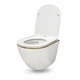 Підвісний унітаз VBI VULCANO WHITE GOLD EDGE - зображення 9