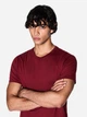 Футболка хлопковая длинная мужская Armani Exchange450930843 L Бордовая (1161946143) - изображение 4