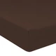 Простынь на резинке MirSon Фланель 003 Brown 180x200 см (2200009649059) - изображение 1