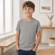Футболка 3 шт детская для мальчика серая Baykar р 3 122-128 см 5-6 лет 100% хлопок арт 2222-20 - изображение 2
