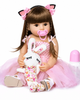 Реалістична Кукла Реборн 55 см Моніка повністю силіконова Doll Reborn Baby 0100101 - зображення 1