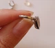 Серьги серебряные круглые капля с розовым кварцем серебряное покрытие - изображение 2
