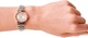 Женские часы Emporio Armani Gianni T-Bar AR11223 с кристаллами (Розовое золото / Розовый циферблат) - изображение 5