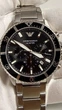 Мужские часы Emporio Armani Diver AR11360 с хронографом (Серебристый / Черный циферблат) - изображение 5