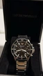 Мужские часы Emporio Armani Diver AR11360 с хронографом (Серебристый / Черный циферблат) - изображение 13