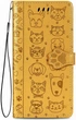 Чохол Embossed Cat and Dog для Xiaomi Redmi Note 15 Pro 5G книжка шкіра PU з візитницею жовтий - зображення 2