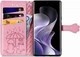 Чехол Embossed Cat and Dog для Xiaomi Redmi Note 15 Pro 5G книжка кожа PU с визитницей розовый - изображение 3