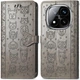 Чехол Embossed Cat and Dog для Xiaomi Redmi Note 15 Pro 5G книжка кожа PU с визитницей серый - изображение 7