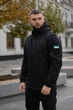 Куртка чоловіча SoftShell на мікрофлісі, чорного кольору, водонепронекна куртка з матеріалу софтшел для зами XXL - зображення 3