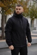 Куртка чоловіча SoftShell на мікрофлісі, чорного кольору, водонепронекна куртка з матеріалу софтшел для зами XXL - зображення 6