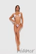 Комплект білизни відкритий з ажурними вставками Obsessive Luise Sublim Set L/XL Білий - зображення 6