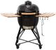 Керамічний гриль Kamado Bono Media на вугіллі 44.5 см Чорний (4779039710889) - зображення 1