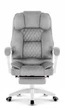 Офісне крісло Hell's Chair HC-1031 Grey White, велюрове - зображення 1