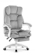 Офісне крісло Hell's Chair HC-1031 Grey White, велюрове - зображення 2