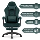 Геймерське крісло Hell's Chair HC-1015 Green, велюр - изображение 9