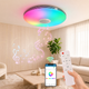 Люстра светодиодная потолочная RGB с Bluetooth колонкой потолочная светодиодная лампа с пультом с RGB подсветкой и динамиком смарт люстра с будильником светомузыкой лампа с колонкой 60W Kayfovo LA - 83 - изображение 14