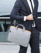 Сумка Dux Ducis LBJC Shoulder Bag для ноутбука 15.5-16 дюймов водоотталкивающая с защитой от повреждений Light Grey MC-10410 - изображение 2