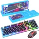 Игровая клавиатура и мышь Hoco GM18 черный USB 104 кнопки RGB подсветка мембранные клавиши - изображение 9